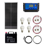 Kit Energia Panel Solar P/ Celular Iluminación 12v 050abc