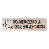 Calcomania Advertencia Videograbar Dash Cam Interaccion Segu