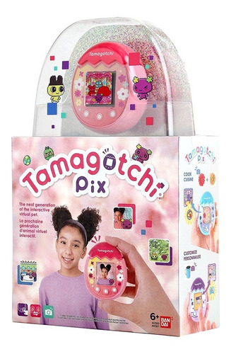 Tamagotchi Pix Original - Rosa Floral - Mascota Virtual