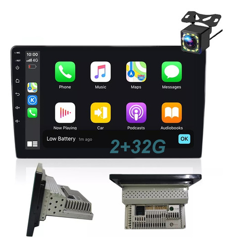 Estéreo Para Auto 1din Wifi Android 9 Pulgadas Carplay 2+32g