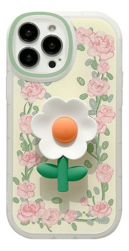 Funda De Teléfono Con Soporte De Flor Rosa For 14 13