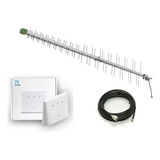  Kit Rural Internet / Telefone Roteador Wifi Antena Cabos