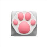 Keycap Gamer Zomo Kitty Paw - Branco Rosa - Pro Setup
