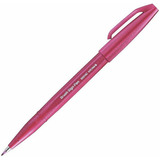 Caneta Brush Sign Pen - Pentel Cor Da Tinta Violeta Cor Do Exterior Pink