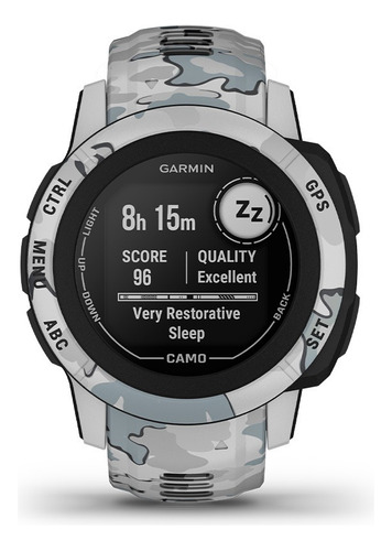 Reloj Smartwatch Garmin Instinct 2s Edición Camo Mist Color De La Caja Negro Color De La Malla Gris Color Del Bisel Gris