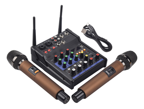 Consola Mezcladora De Audio De 4 Canales Con Sonido De Micró