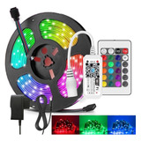 Fita Led Rgb 5050 Controlador Wifi Controle Remoto Fonte 12v