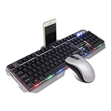 Pack Kit Teclado + Mouse Gamer Metalico Sunsonny S-t70 Rgb