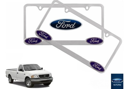Par Porta Placas Ford F 150 4.2 1997 Original