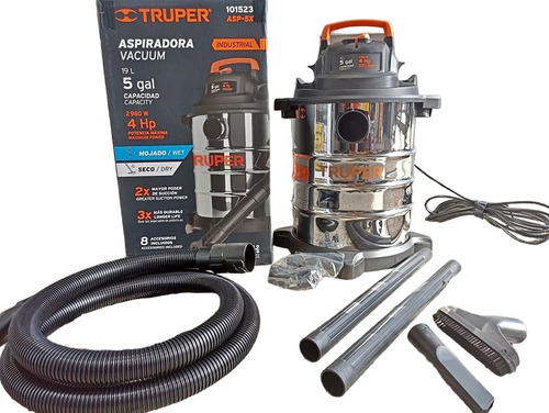 Aspiradora Industrial  Truper Asp-5x 19l Acero Inoxidable 