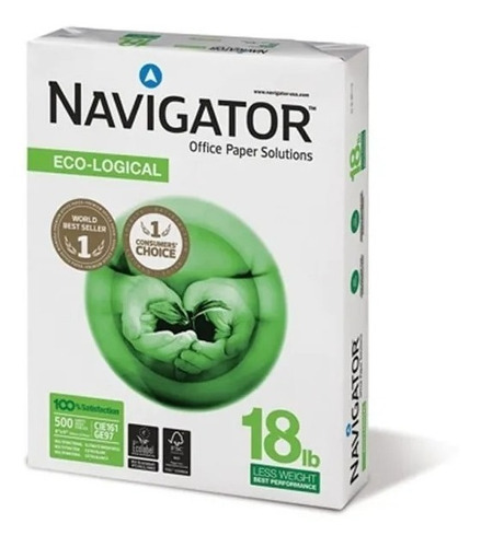 Papel Bond Carta Navigator Eco-logical 500 Color Blanco