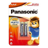 Pilha Palito Aaa Alcalina Panasonic - Com 2 Unidades