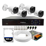 Kit Cftv 4 Câmeras Segurança Intelbras Hd Dvr 4ch E Hd 500g