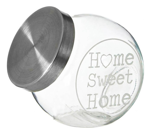 Pote Baleiro De Vidro Com Tampa Home Sweet Home 700ml