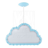 Luminária Pendente Madeira Nuvem 50cm Soquete E27 Infantil