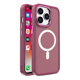 Funda Magnetica Matte Para iPhone 13 Pro Max - Color Cherry