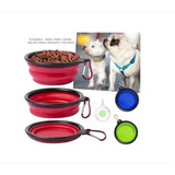 Plato De Goma Plegable Para Mascotas Viajes Paseos 18 Cm 