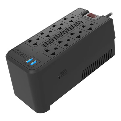 Regulador De Voltaje Automático Forza 1200va, 8 Tomas, 2 Usb | Envío gratis