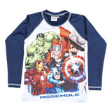 Remera Nene Supplex Agua Filtro Solar Uv Avengers