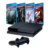 Ps4 Playstation 4 Slim Ou Fat + Brinde 2 Jogos