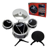 Bateria Musical Infantil Dream Star Completa Banco Baqueta