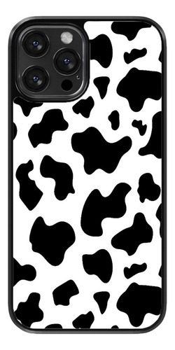 Funda Para Celular Vaca Animal Print Blanco Y Negro Manchas