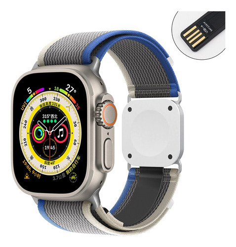 Correa Trail Loop Cargador Para Apple Watch Ultra 8 7 Se 6 5