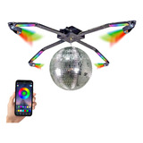 Kit Discoteca Rgb Globo 30cm Deltrônica 4 Canhões Strobo Led