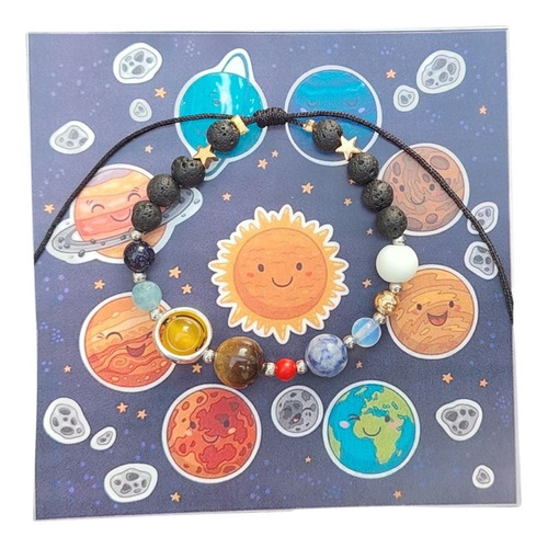 Pulsera Sistema Solar De Acero Inoxidable