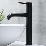 Grifo Lavabo Moderno Negro Mate, Giratorio 360º, Monomando,