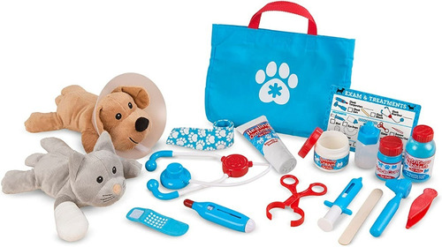 Melissa & Doug Examine And Treat Pet Vet Play Set 24 Piezas