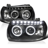 Faros Ford Escape 2005 2006 2007 Led Drl Fondo Negro Par