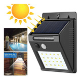 Luz Exterior Panel Solar Reflector  Sensor Movimiento 20 Led