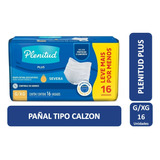 Pañal Adulto Tipo Calzón Plenitud Protect Plus G/xg 16 Unid.