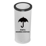 Cesto Guarda-chuvas Esmaltado 22 L Branco Com Aro Esmalt. Pt