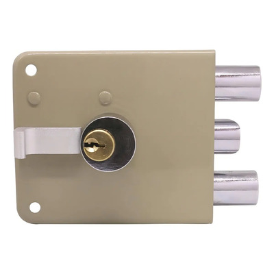 Cerradura Chapa 715 Instafacil Reversible Izq\u002Fder Phillips Color Beige | Envío gratis