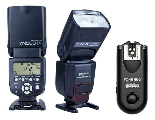 Flash Yongnuo Yn560 Iv + Radio Disparador Rf603 Iii Gtia Ofi