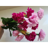 Ramo Bouquet De Flores Artificial Clavel Violeta Lila