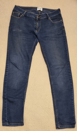 Jean Hombre Azul Burgues Talle 30 Elastizado 