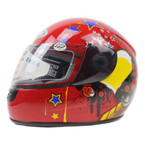 Casco Infantil Con Estampado De 1 Estrella Para Motocicletas