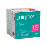 Agulhas Para Toxina Botulínica 34gx4mm Uniqmed  Pack 50 Un.