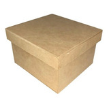 8 Cajas Con Tapa 12cm X 11cm X 7cm De Madera Mdf Natural