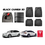 Tapetes Premium Black Carbon 3d Tesla Model X 2017 A 2022