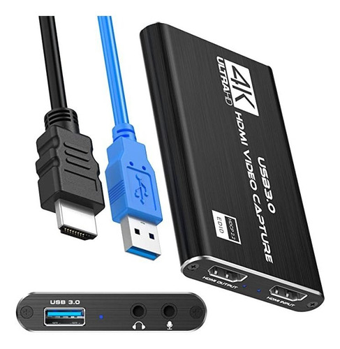 Tarjeta De Captura De Audio Y Video 4k 1080p Hdmi Usb 3.0