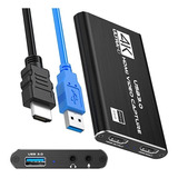 Tarjeta De Captura De Audio Y Video 4k 1080p Hdmi Usb 3.0