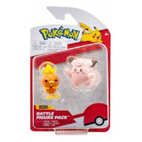 Figura Pokemon Batalla - Torchic + Clefairy