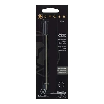 Cross 8514 Con 1 Repuesto Ballpoint Boligrafo Tinta Negro Exterior Negro | MercadoLibre