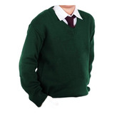 Sweater / Pullover Verde  Colegial Aero   Talle 6 Al 18 Niño