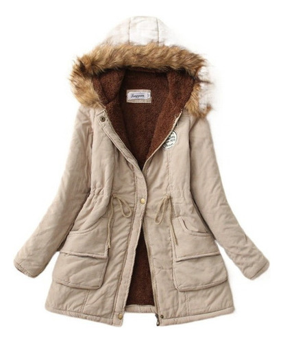 Chaqueta De Invierno Con Capucha Para Mujer