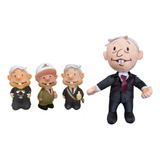 3 Amlo Figuras De Peje + Peluche Muñeco 35cm Calidad Premium